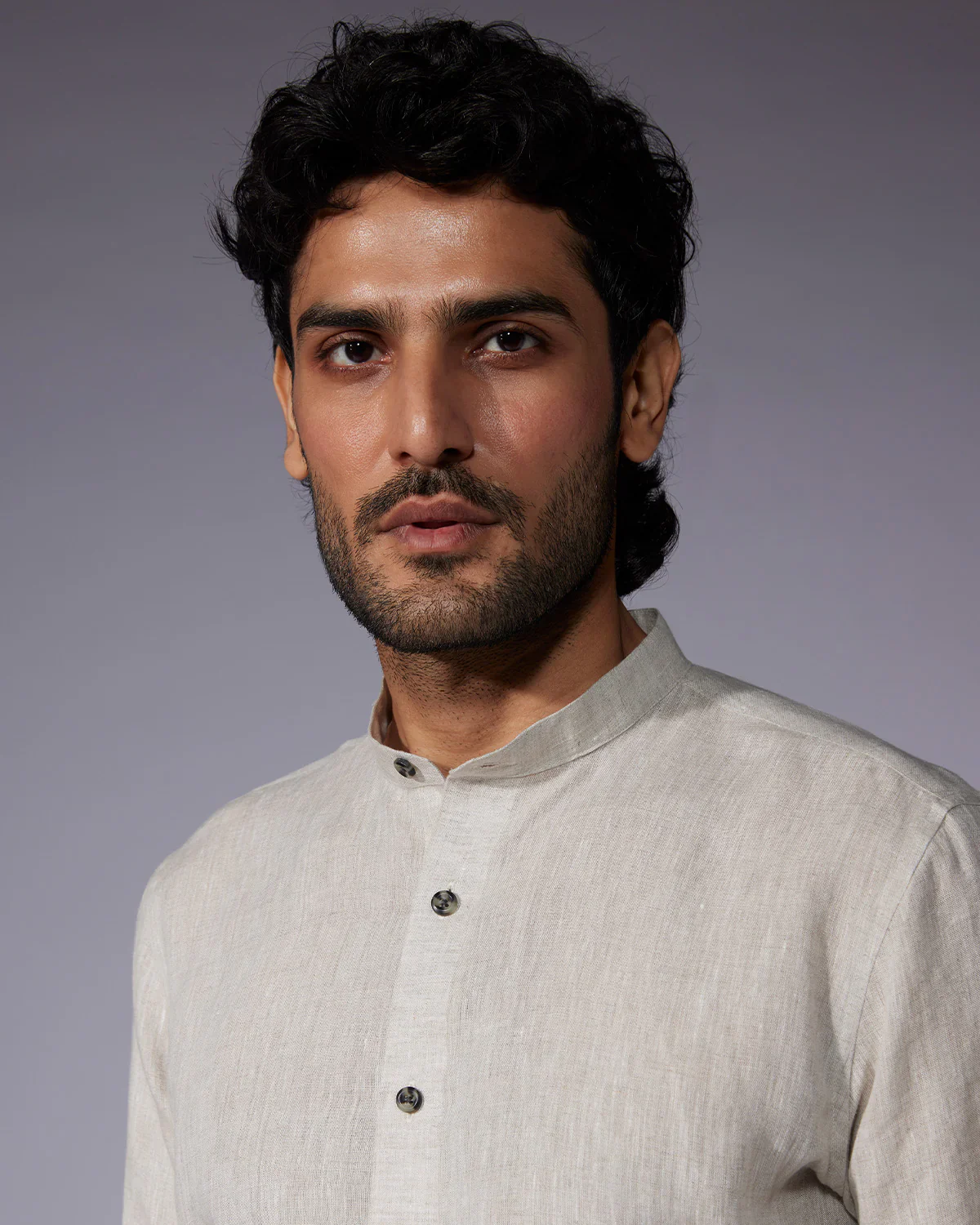 100% Linen Shirt - Ecru - Image 2