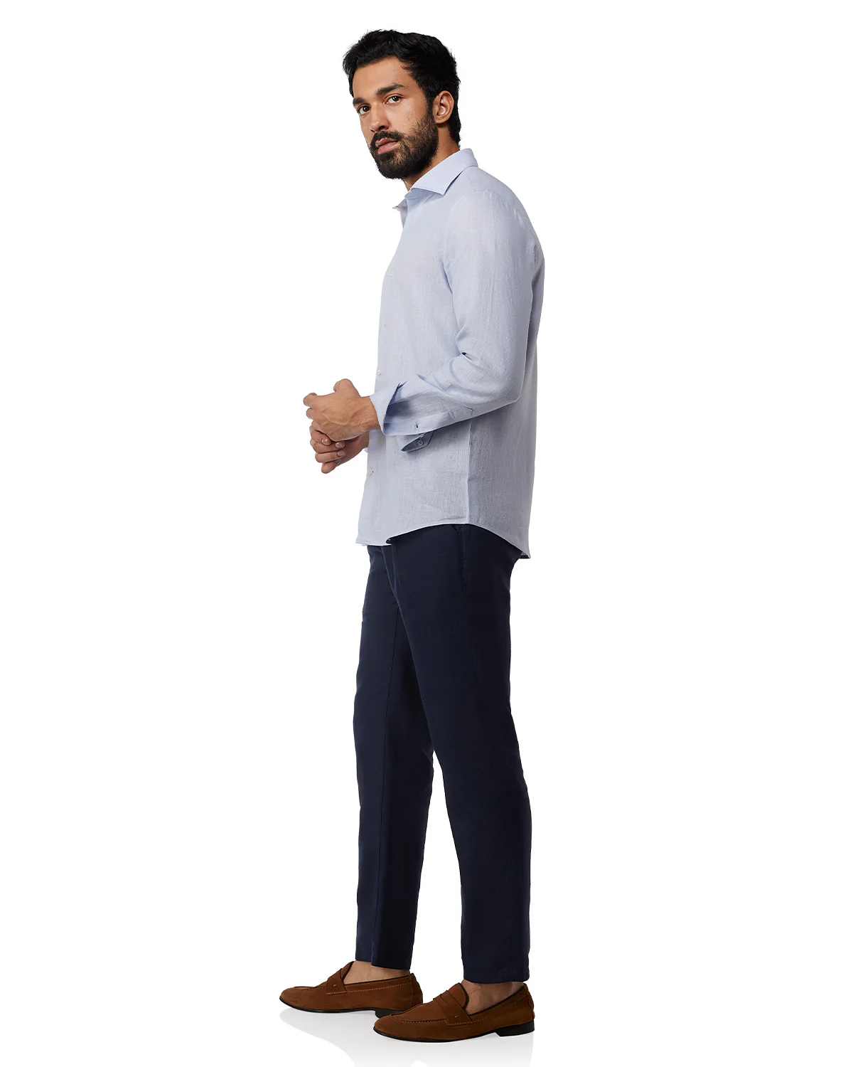 100% Linen Shirt - Lilac - Image 4