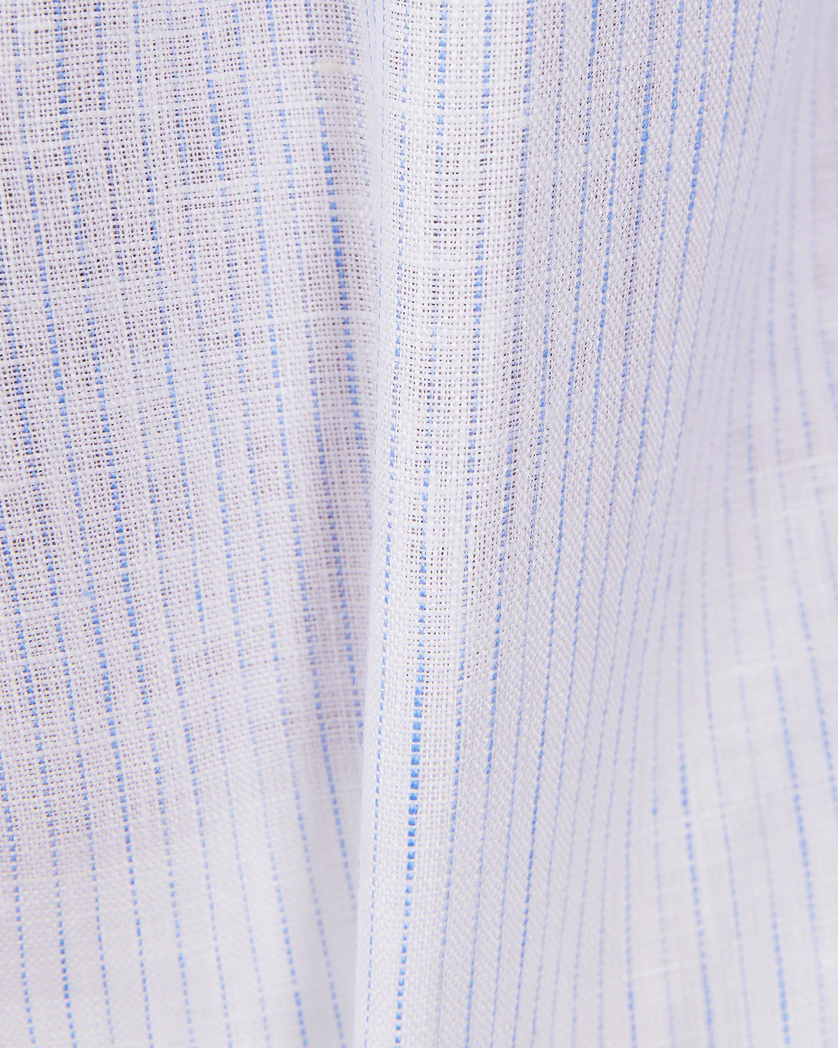 100% Linen Thin Striped Shirt - Blue & White - Image 6
