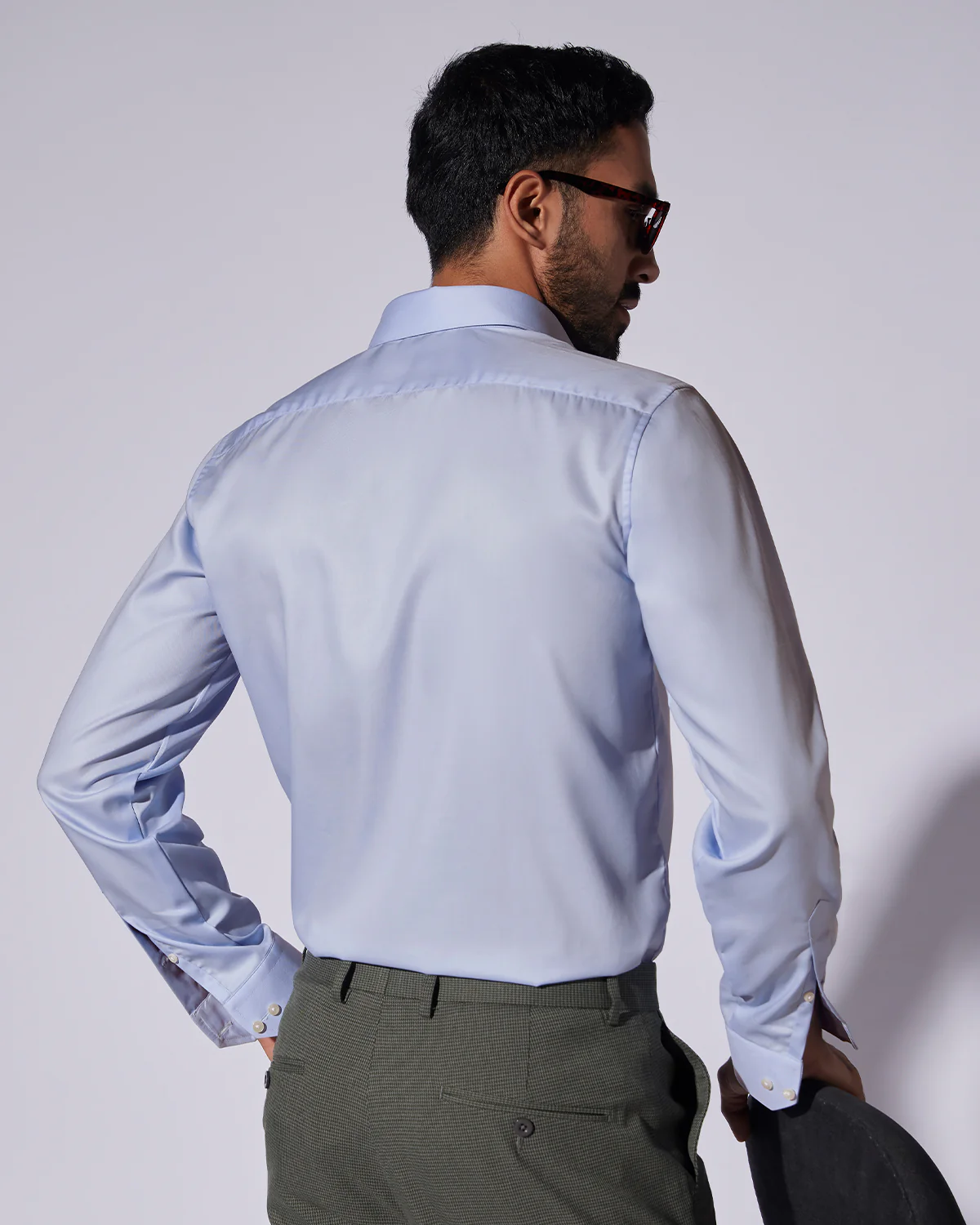 2-Ply Cotton Twill Shirt - Blue - Image 3