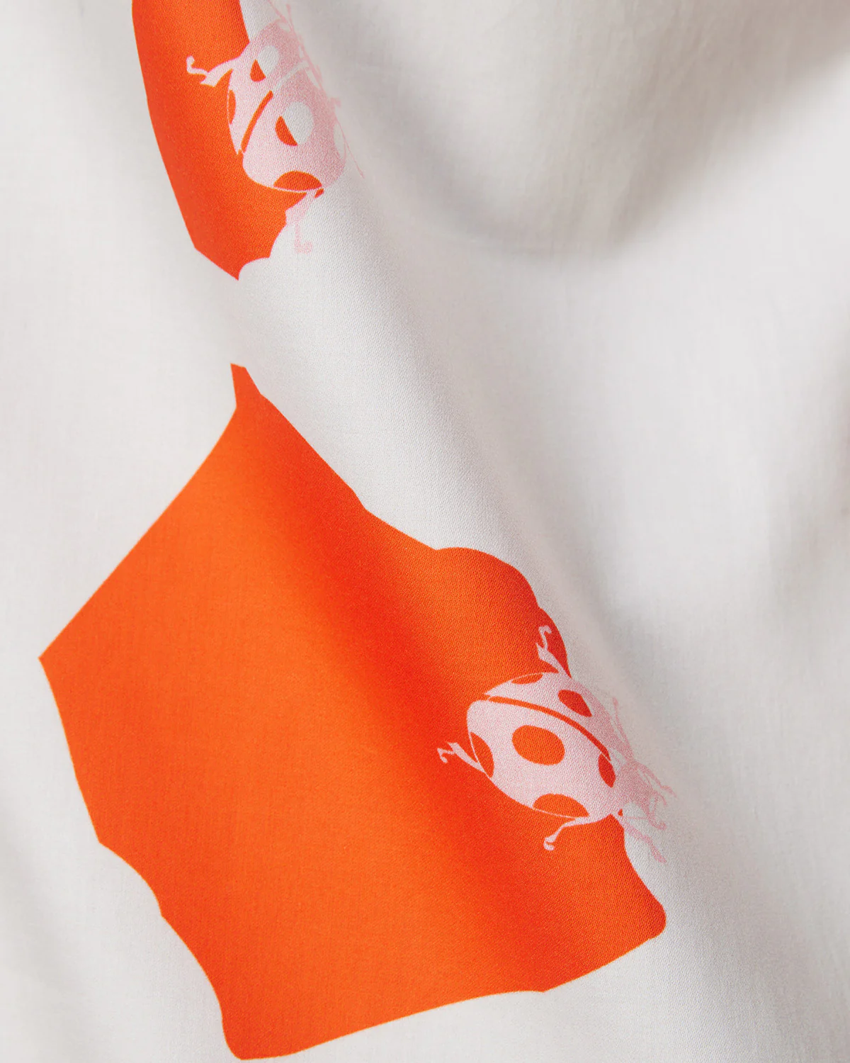 Abstract Printed Shirt - Orange & White - Image 4