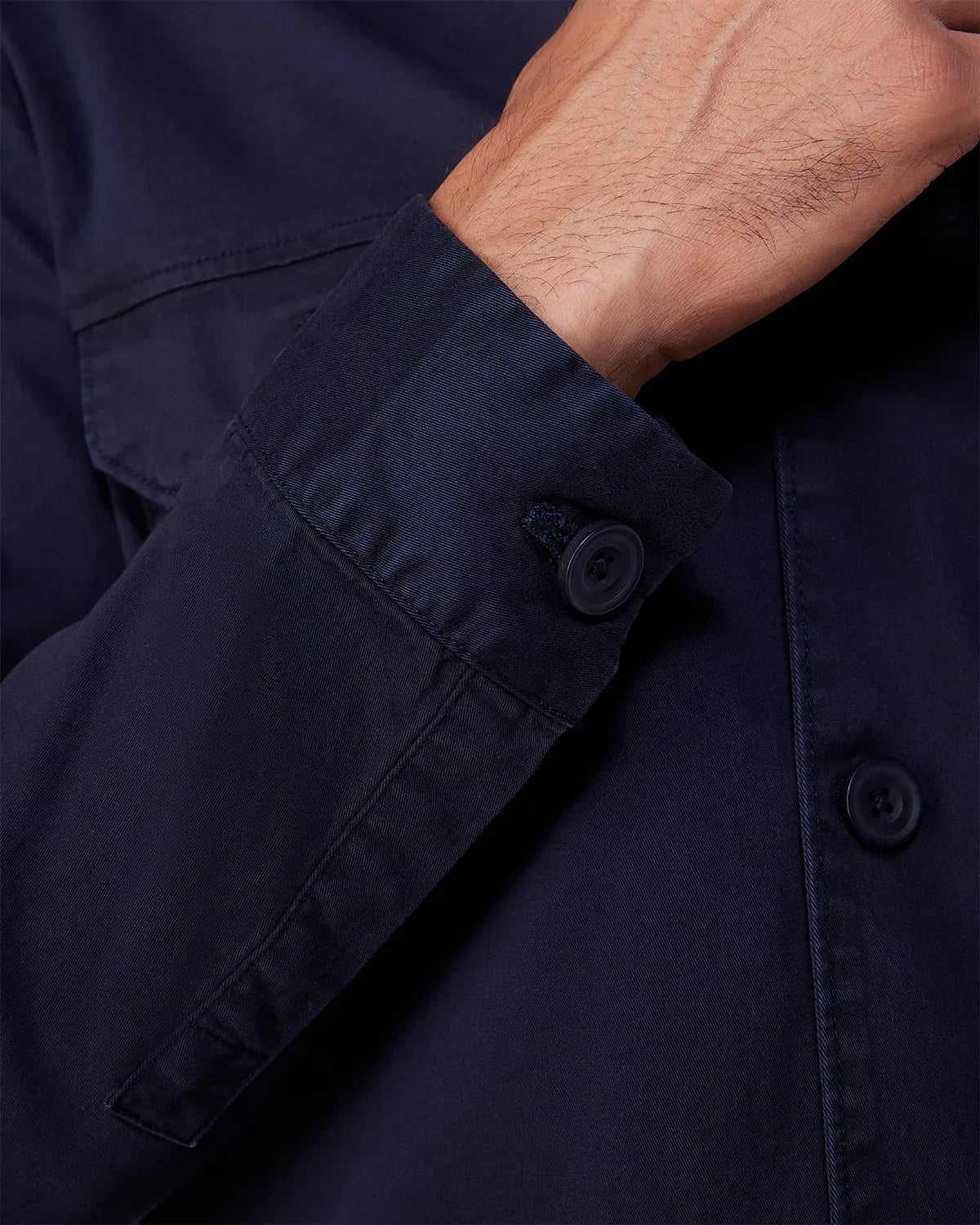 Ashcroft Washed Twill Shacket - Navy - Image 6
