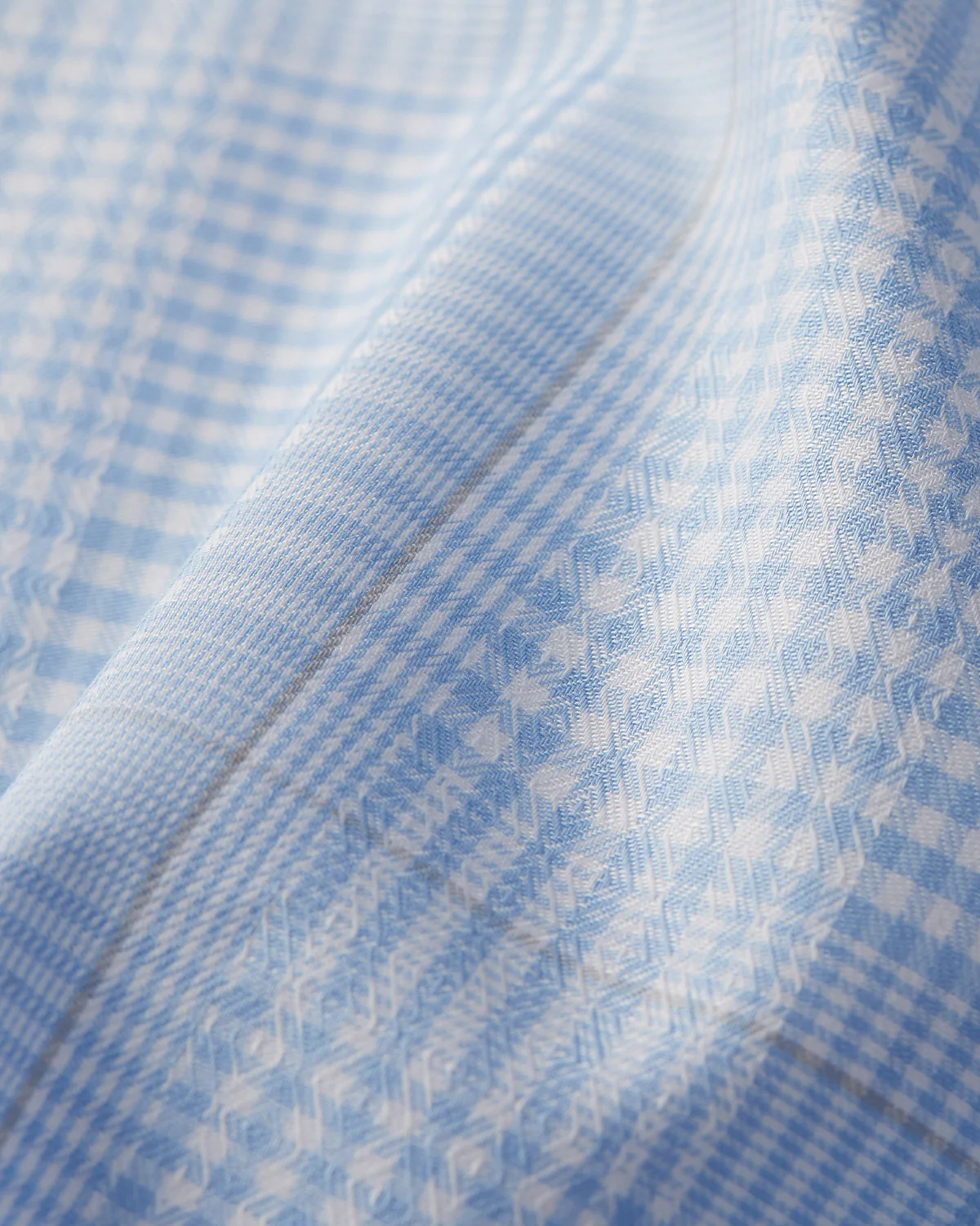 Bellwether Dobby Checked Shirt - Blue - Image 4