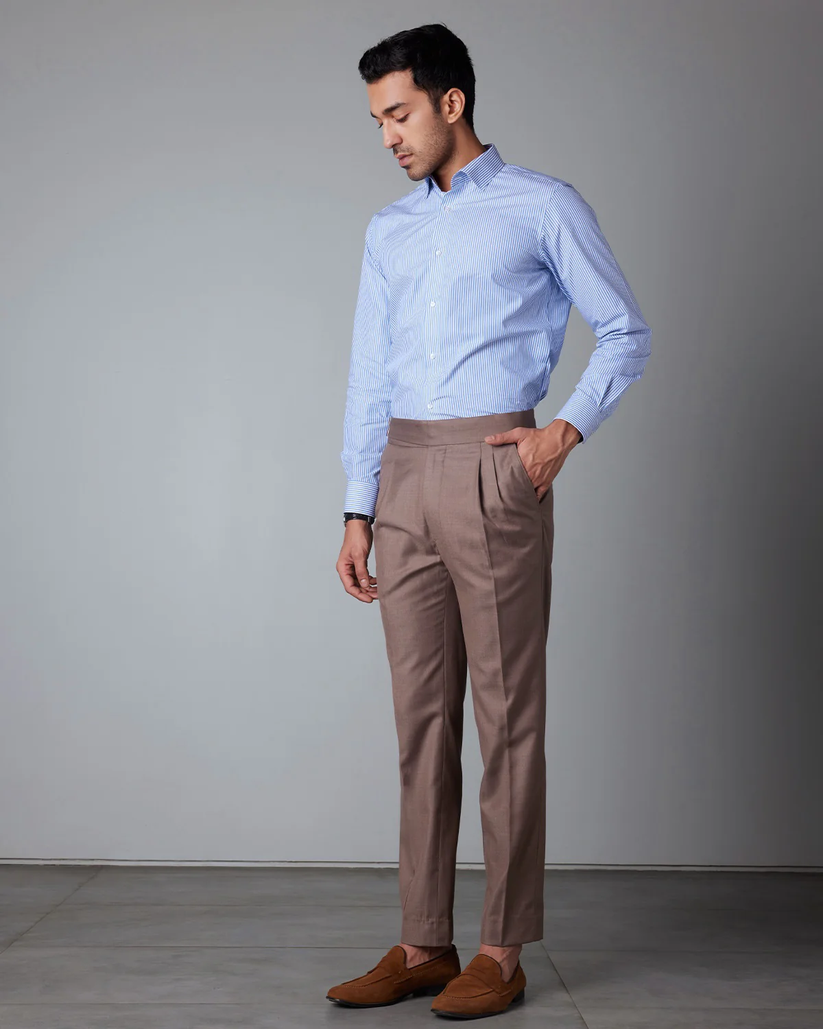 Bengal Striped Shirt - Dark Blue - Old - Image 3