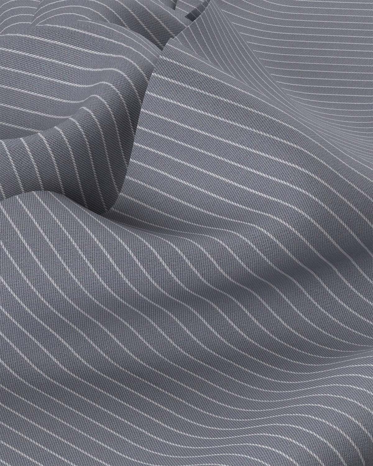 Bexford Twill Striped Shirt - Grey & White - Image 4