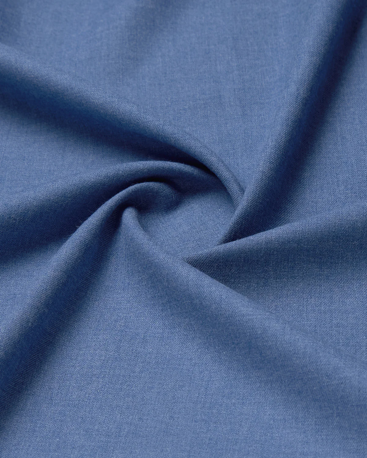 Blue Brushed Twill Shirt - Image 4