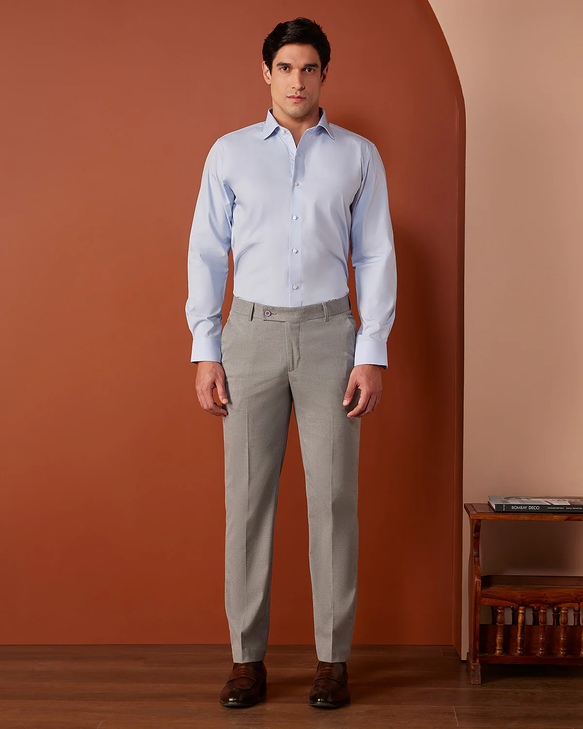 Blue Cotton Twill Shirt - Image 3