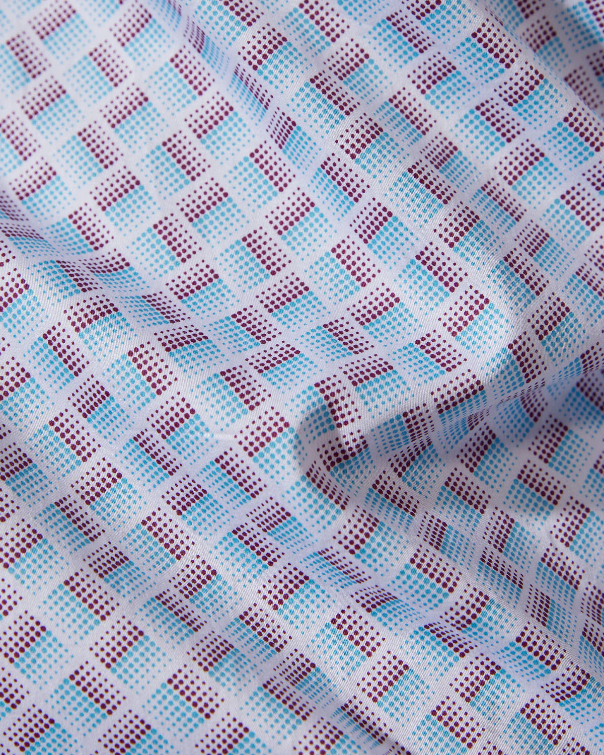 Blue & Red Square Printed Shirt - Image 5