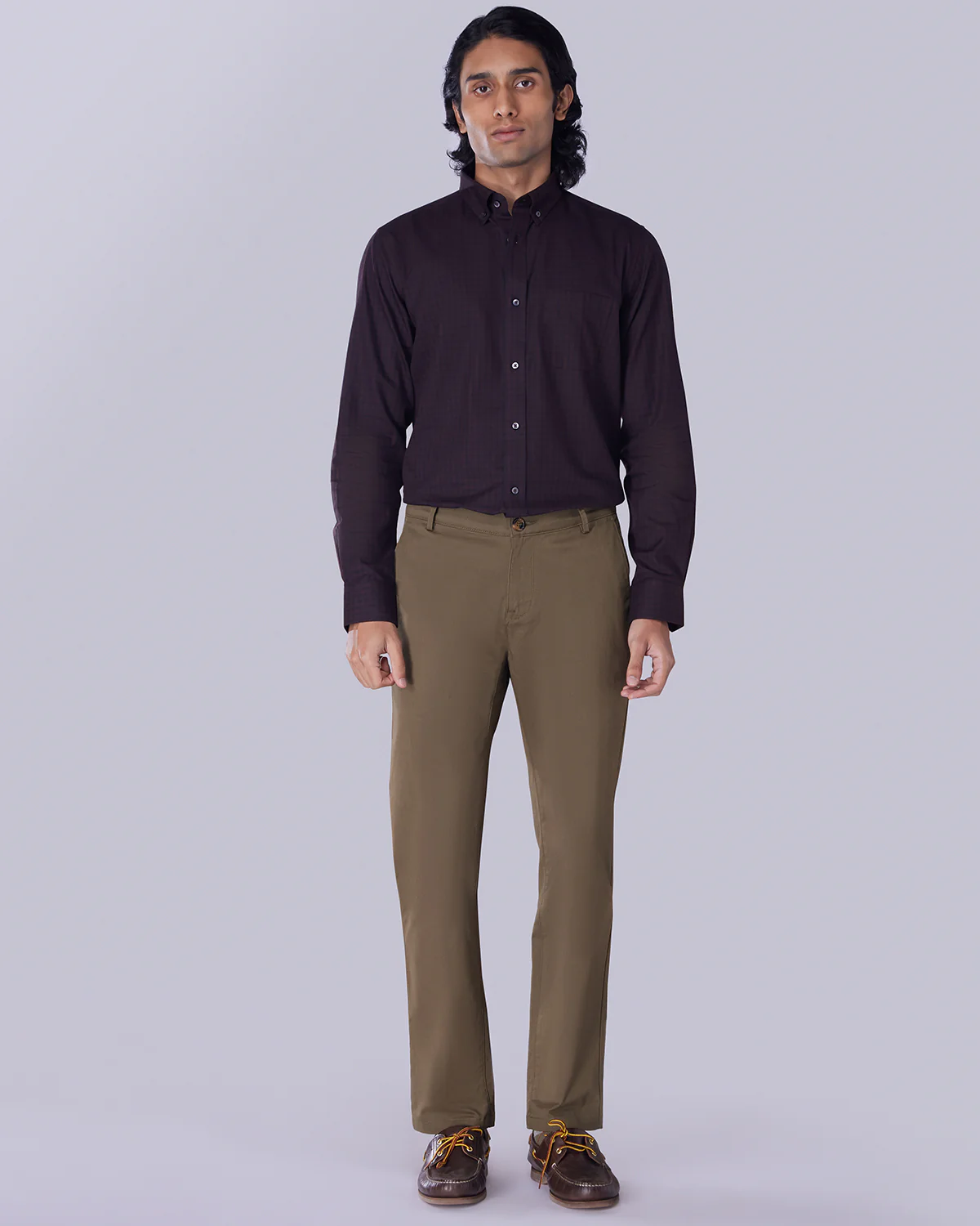 Brown & Black Herringbone Checked Shirt - Image 3
