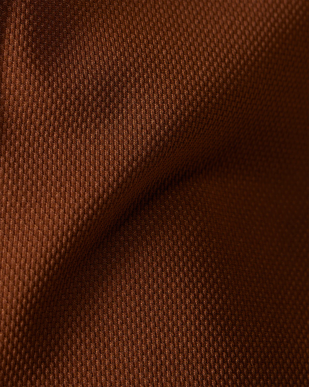Brown Half-Sleeve Cut & Sew Stretch Knit Shirt - Image 4