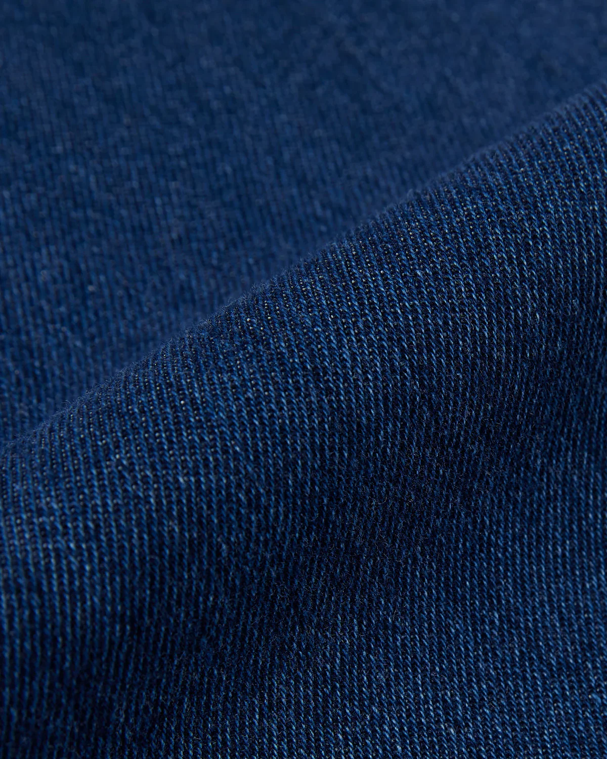 Japanese Back-Brushed Twill Stretch Jeans - Mid Blue - Image 9