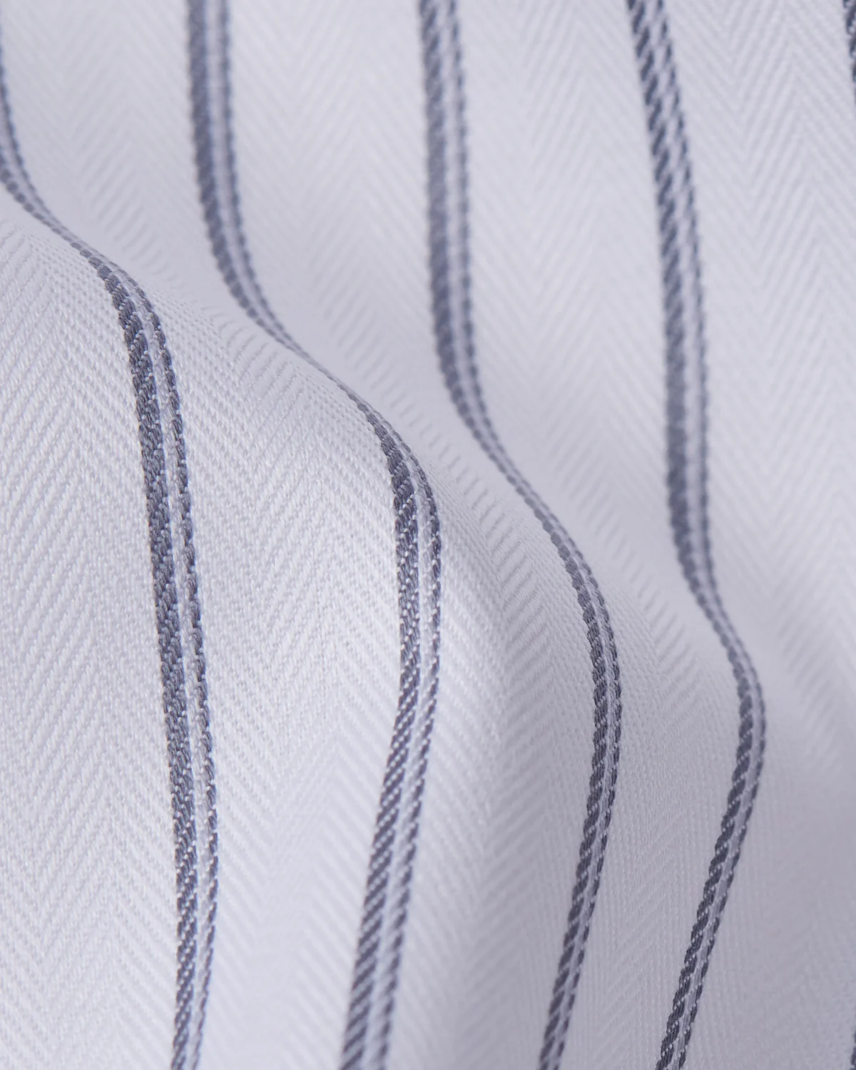 Calibra Herringbone Striped Shirt - Grey & White - Image 4