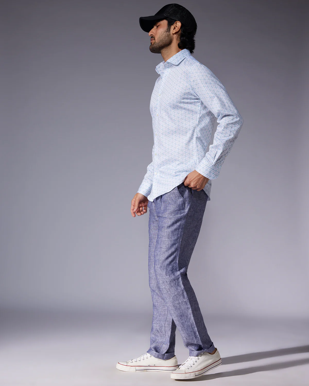 Capsule Printed Shirt - Blue - Image 4