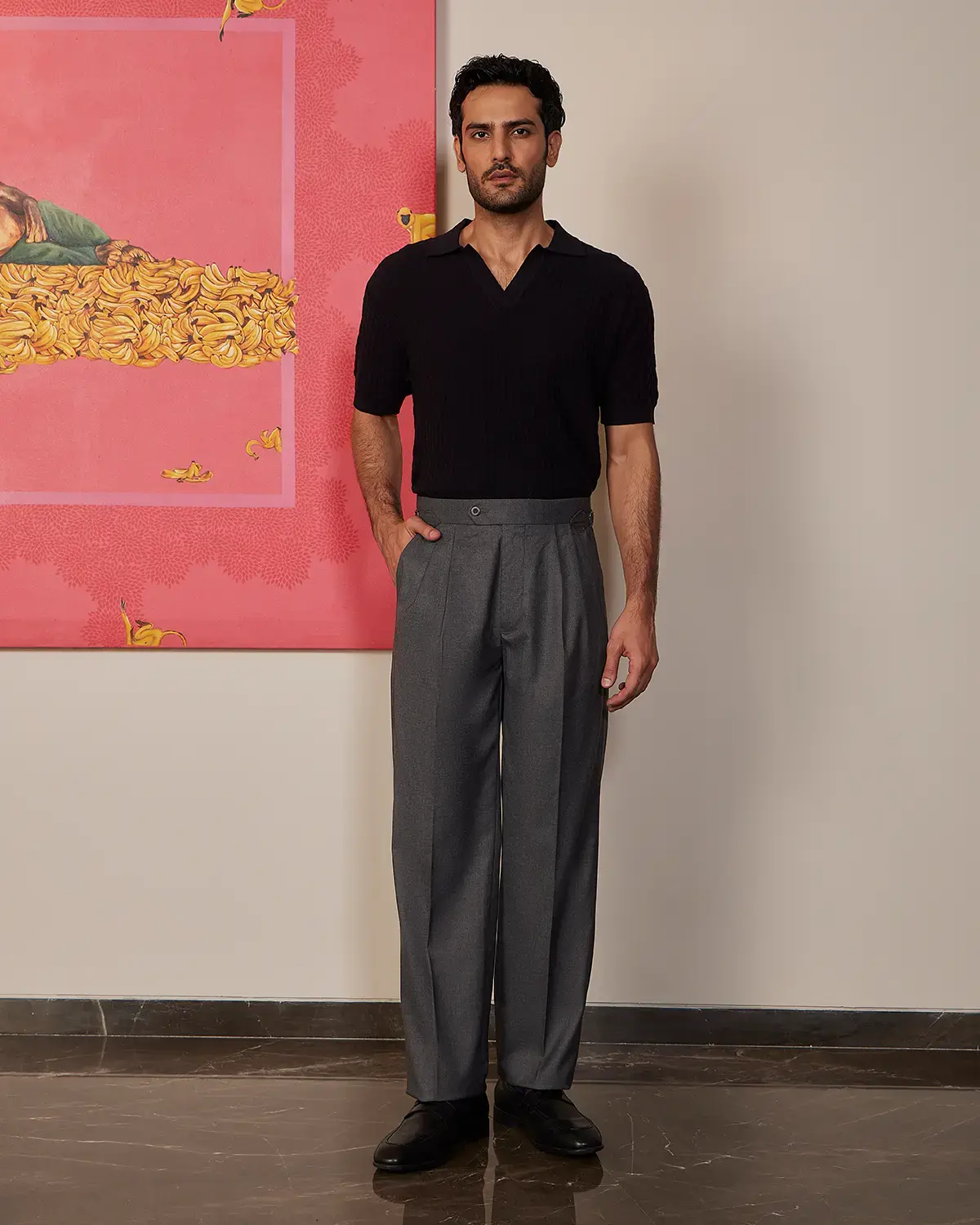 Cascade Relaxed Neapolitan Dress Pants – Grey - Image 3