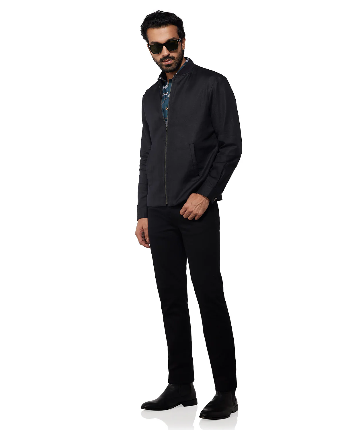 Cavallo 100% Linen Jacket - Black - Image 3