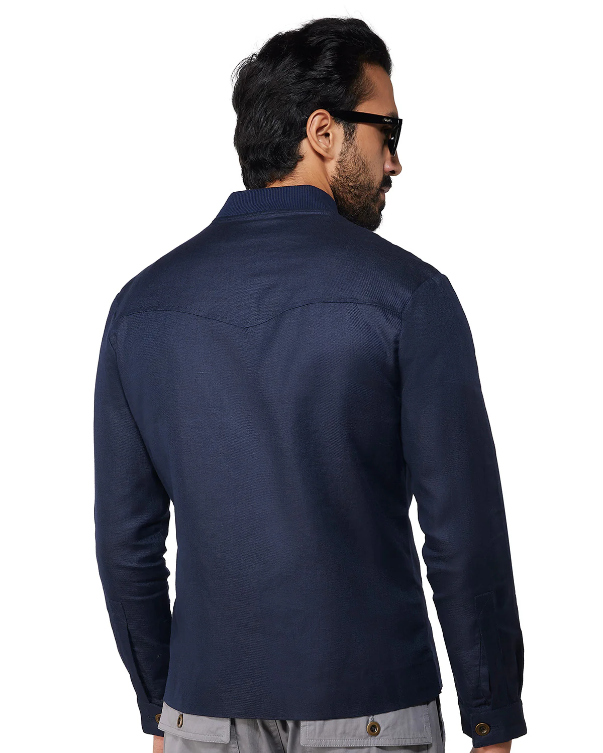 Cavallo 100% Linen Jacket - Navy - Image 5