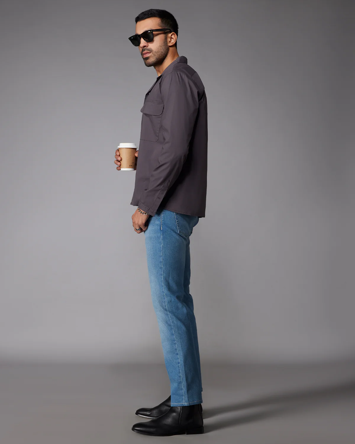 Charcoal Stretch Shirt - Image 6