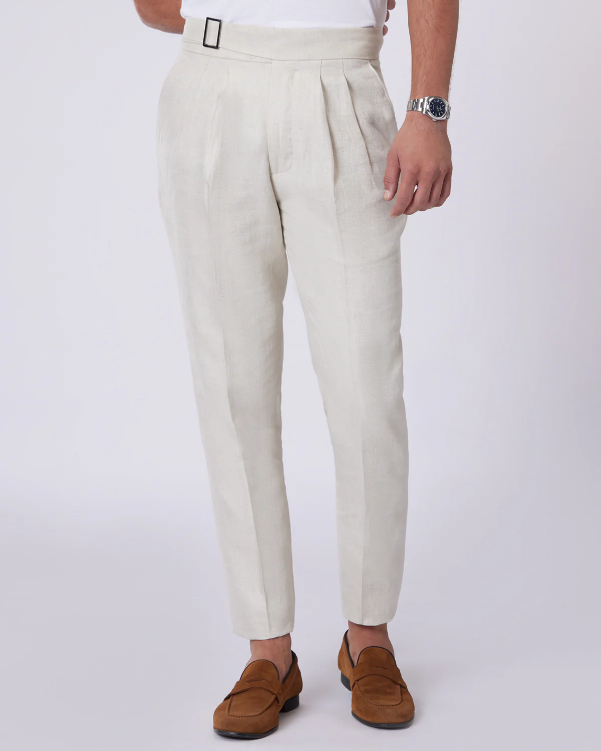 Charisma Linen Neapolitan Dress Pants - Ecru - Image 2