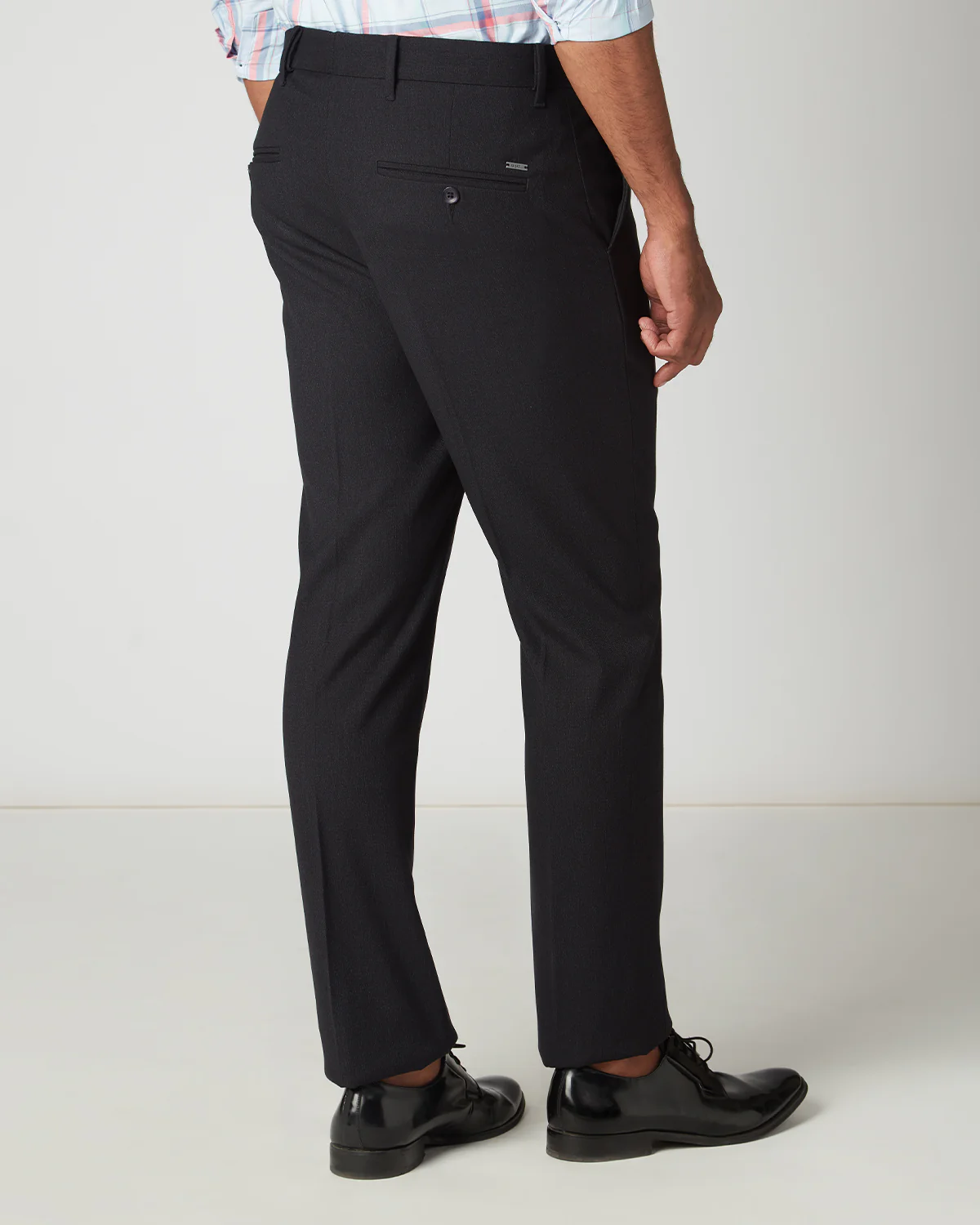 Chequered Dress Pants - Black - Image 4