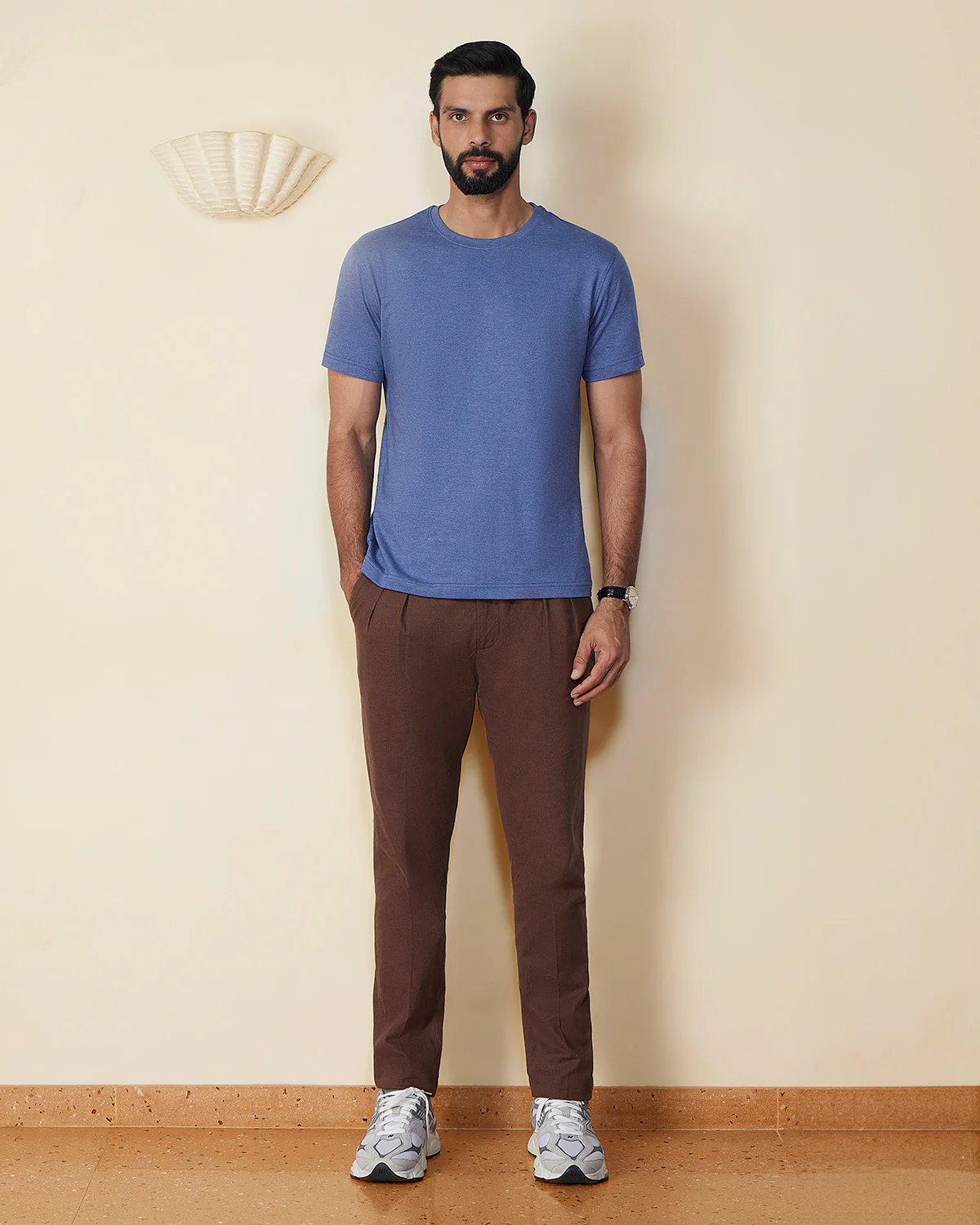 Cityof Melange T-shirt - Mid Blue - Image 3