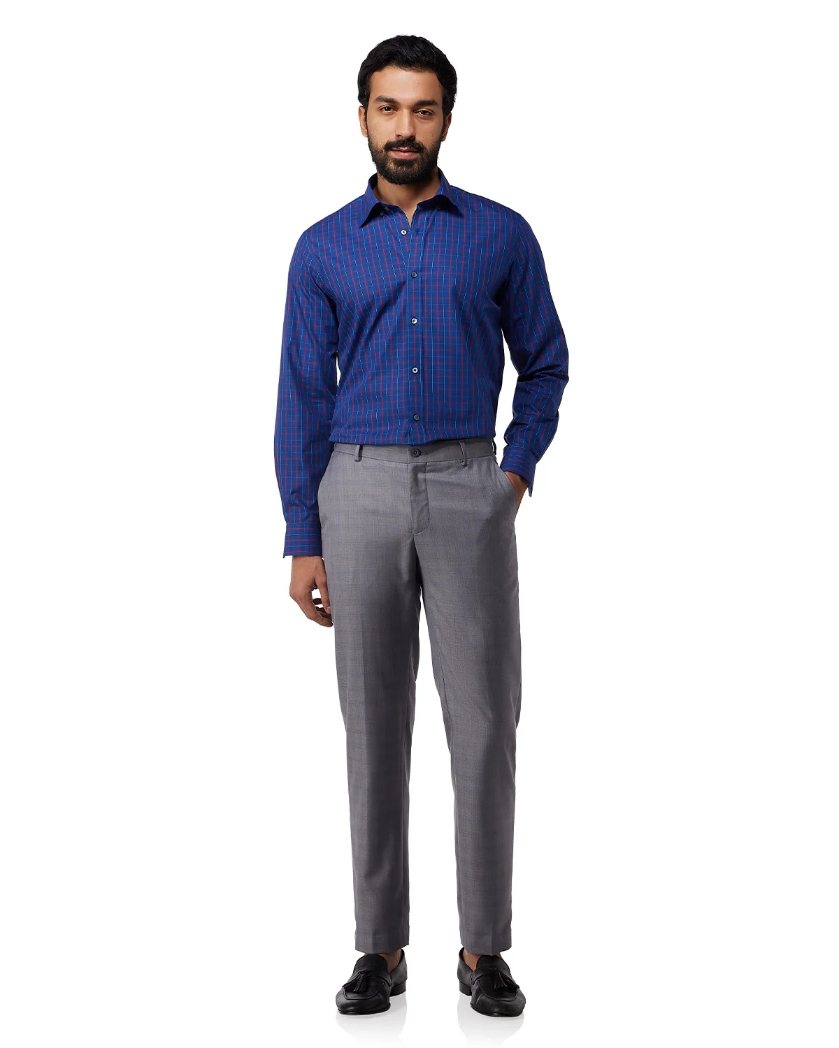 Corsair Checked Dress Pants - Grey - Image 4