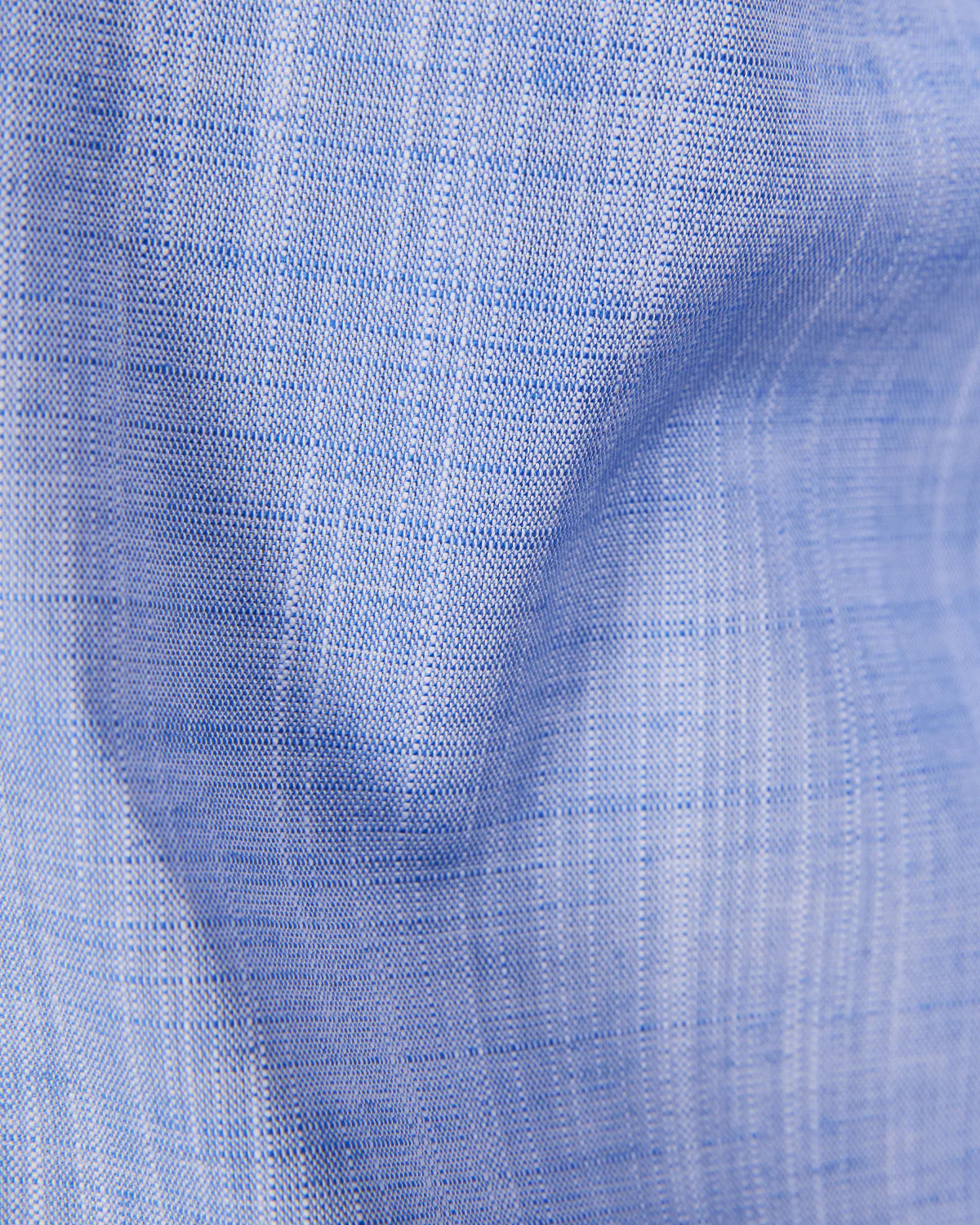 Cotton Linen Blended Shirt - Blue - Image 6
