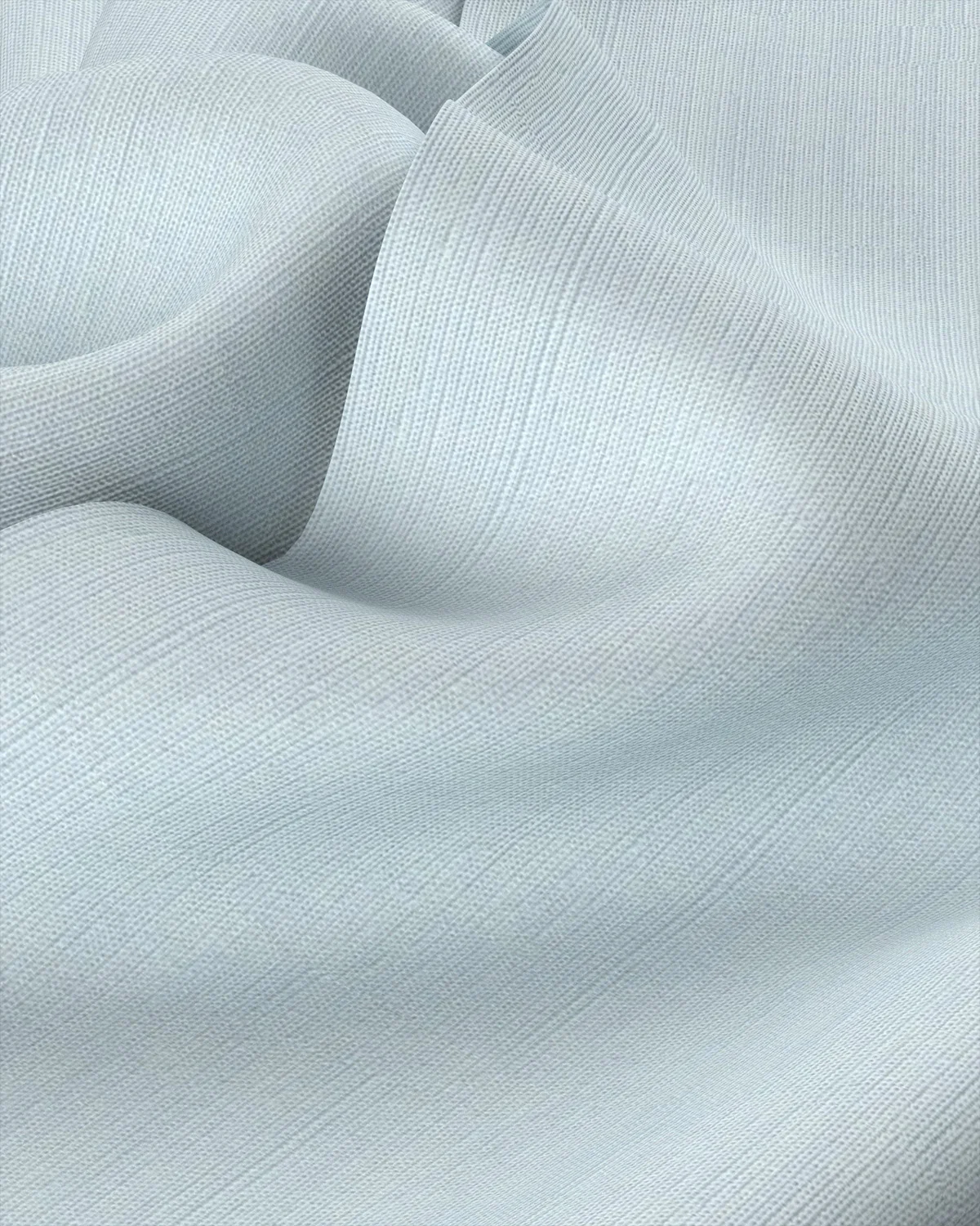 Cotton Linen Shirt - Light Blue - Image 3