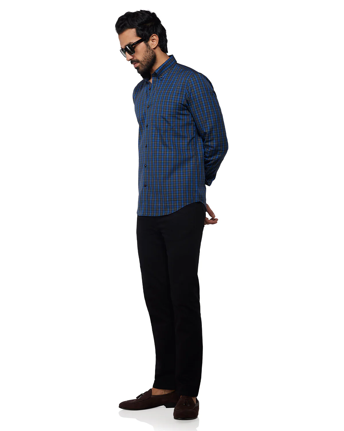 Cotton Oxford Checked Shirt - Multicoloured - Image 4