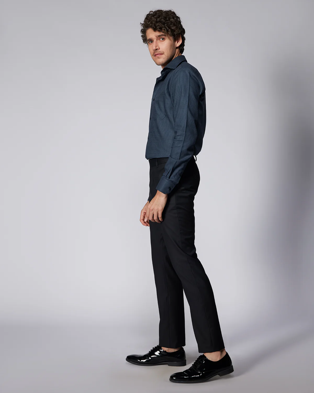 Cresta Blended Wool Dress Pants - Black - Image 3