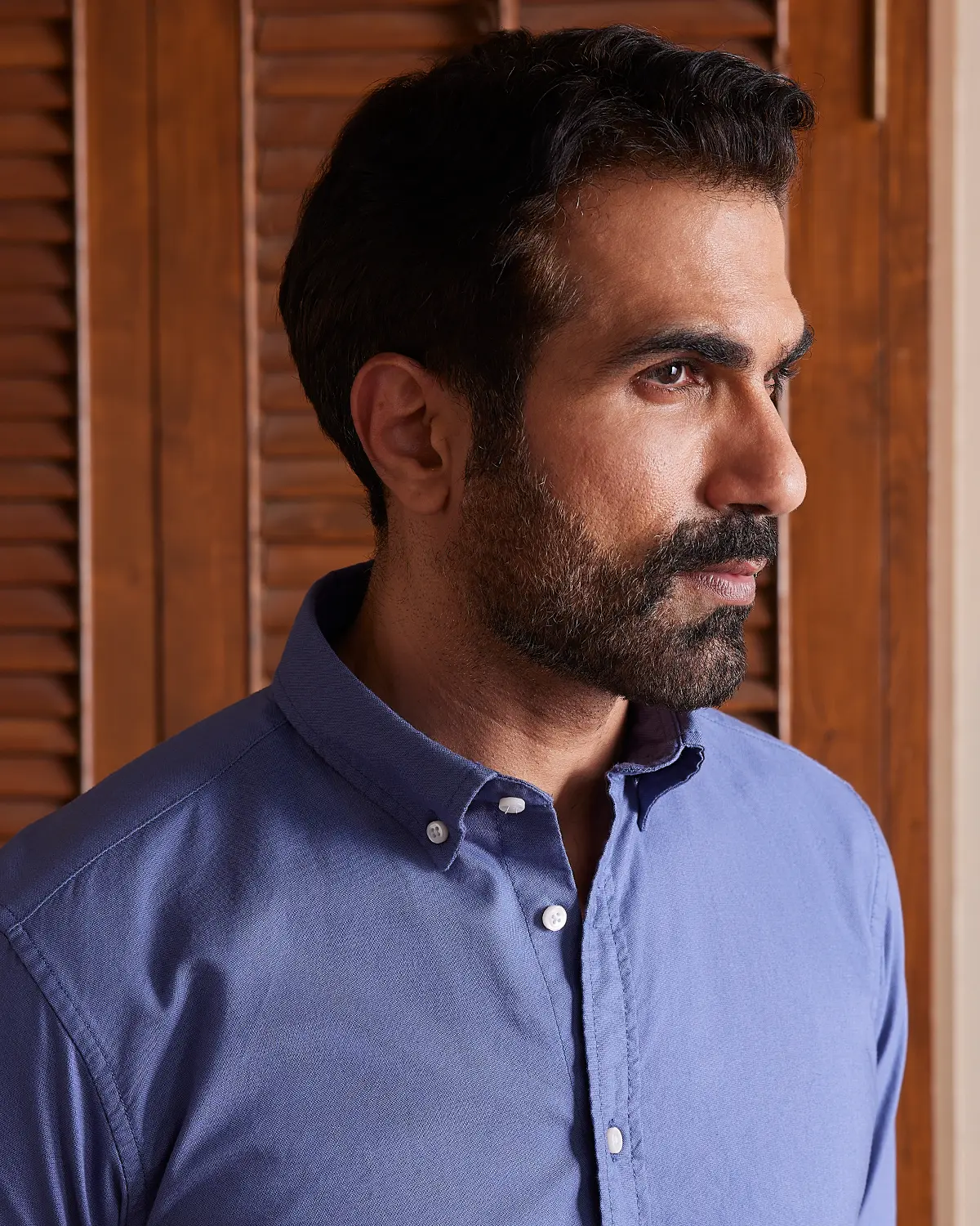 Dark Blue Oxford Shirt - Image 3
