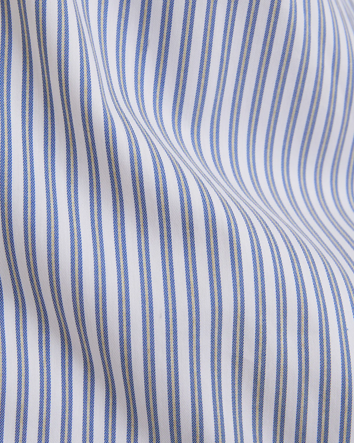 Dark Blue & White Stretch Twill Striped Shirt - Image 6