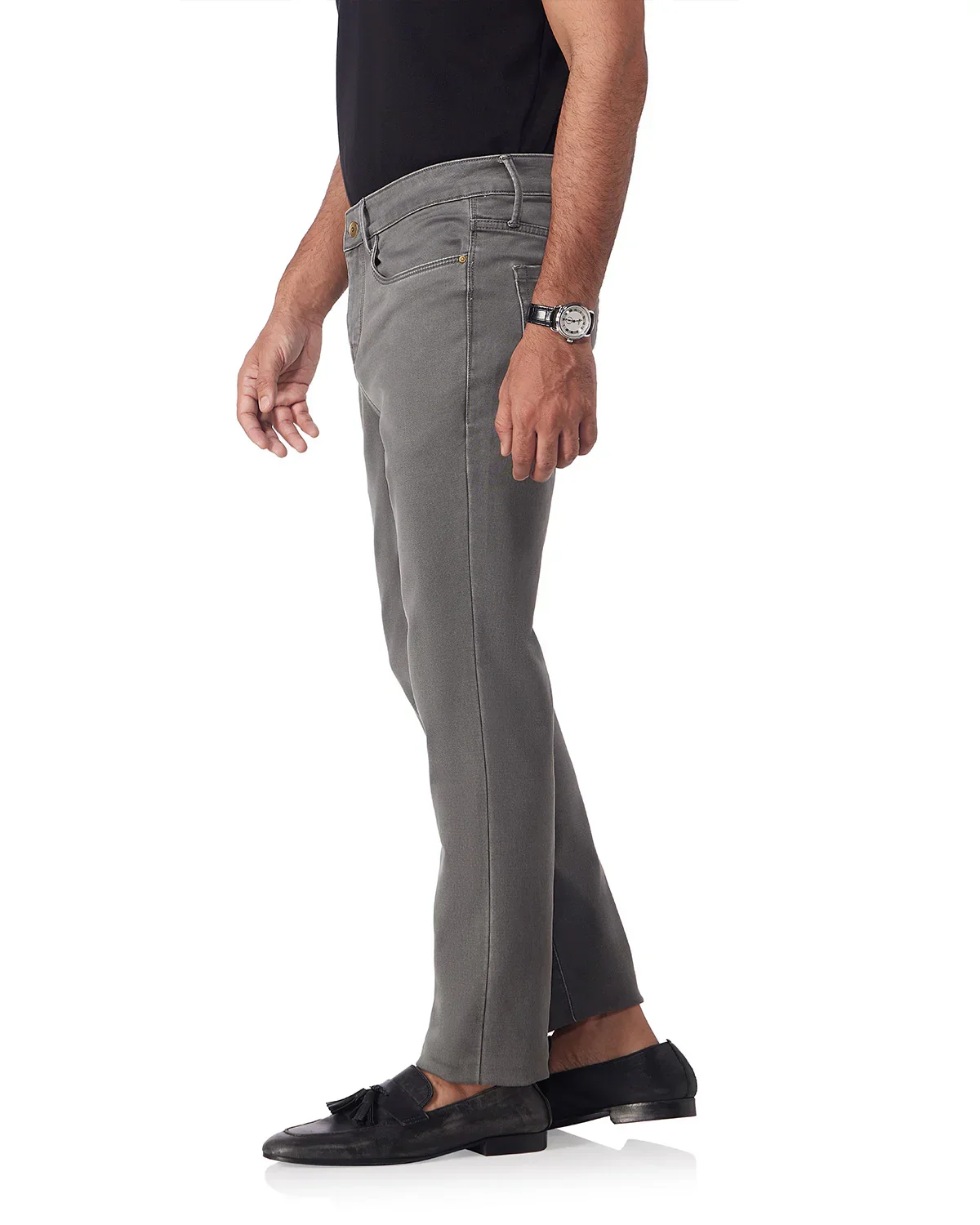 Downtown Dobby Stretch Jeans - Stone Grey - Image 2