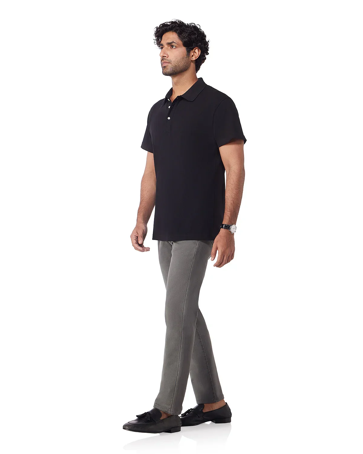 Downtown Dobby Stretch Jeans - Stone Grey - Image 4