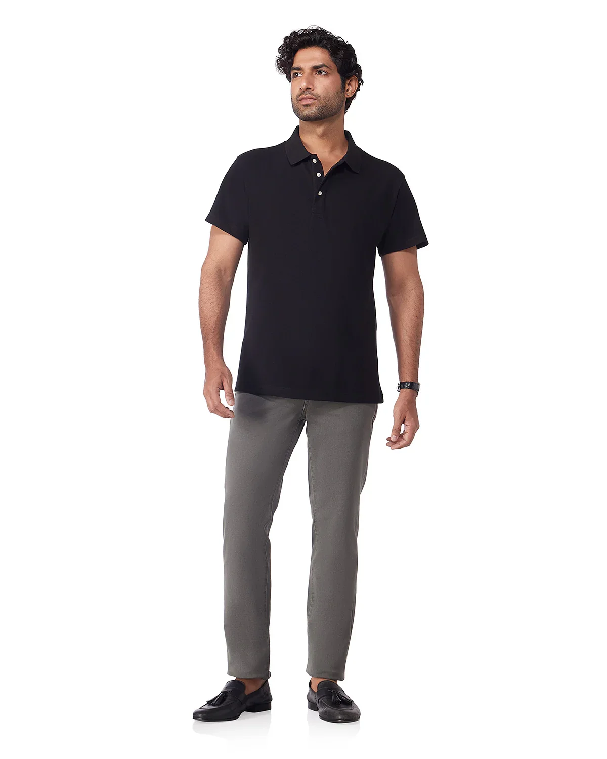 Downtown Dobby Stretch Jeans - Stone Grey - Image 5