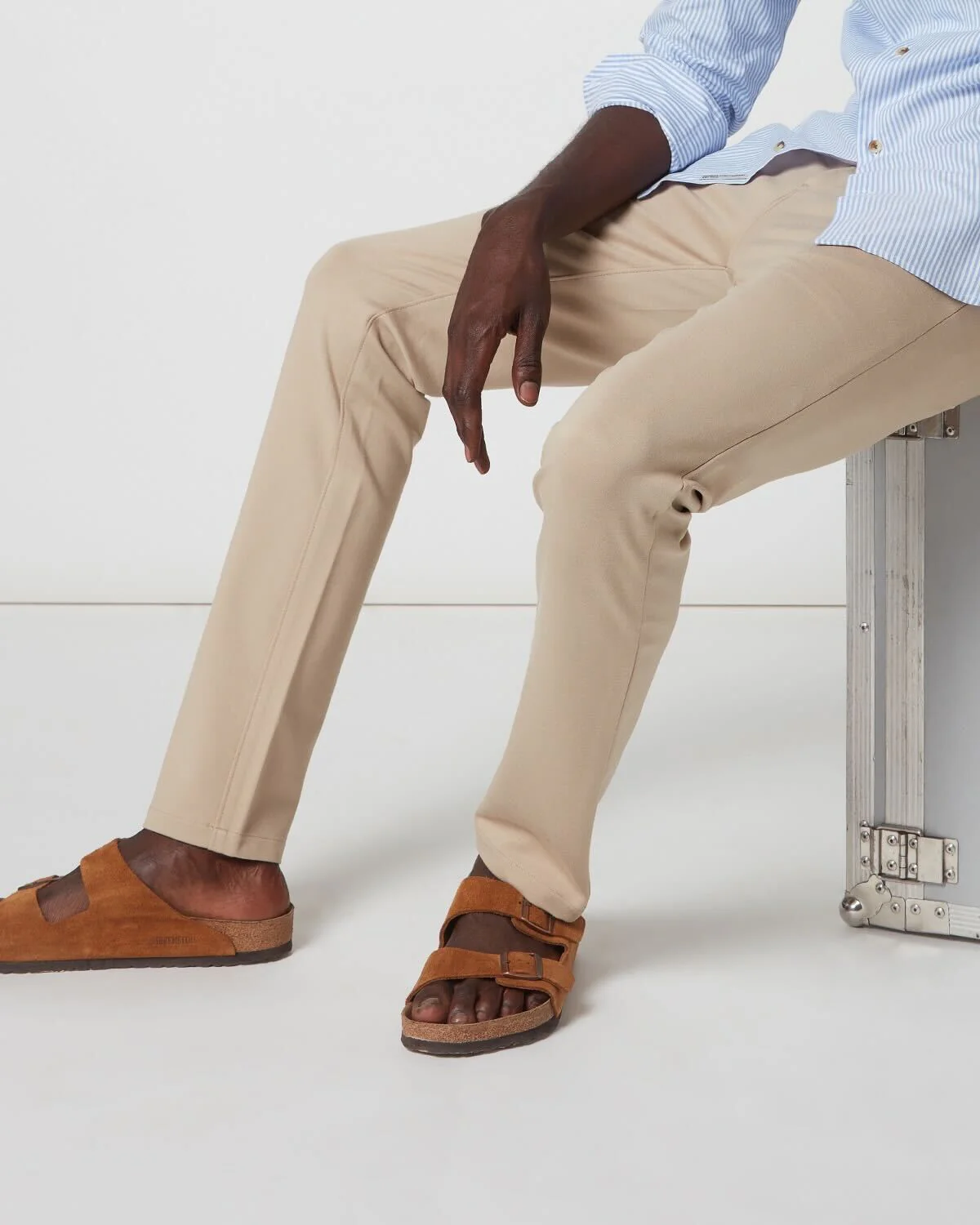 Dynamic 4 Way Stretch Smart Pants - Beige - Image 4