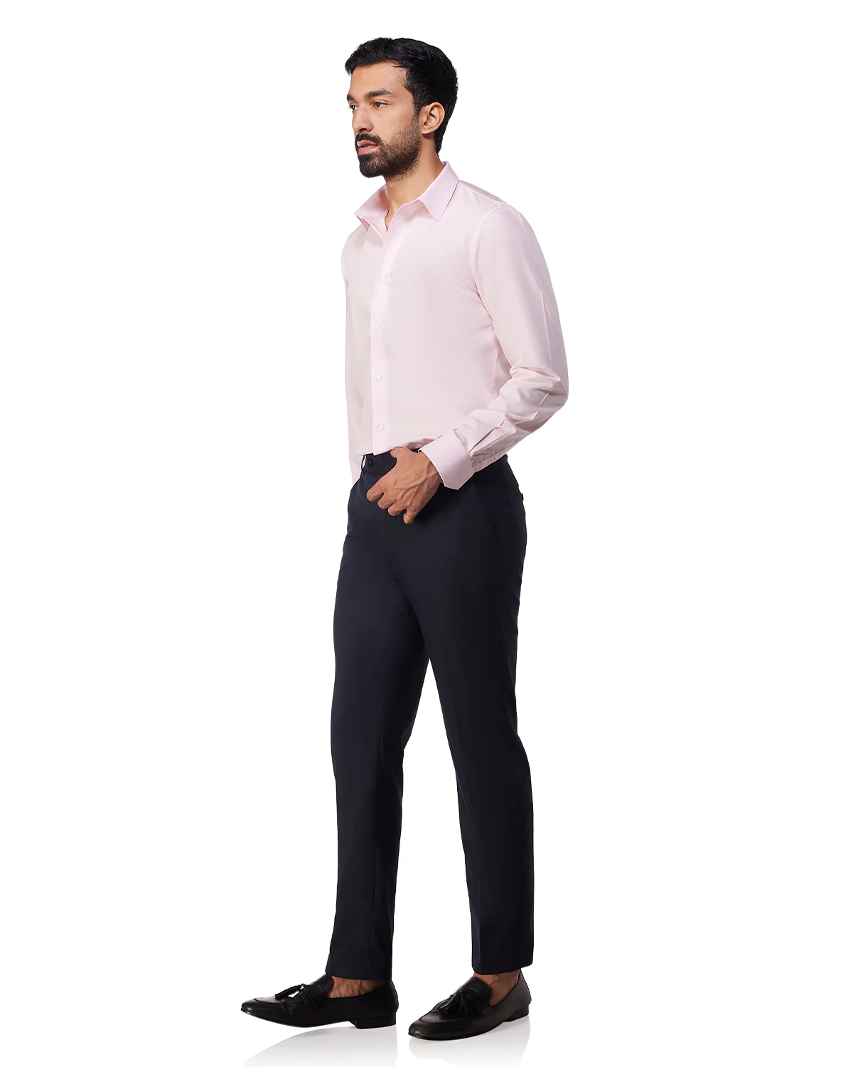 Easy-Care Cotton Poplin Shirt - Pink - Image 4