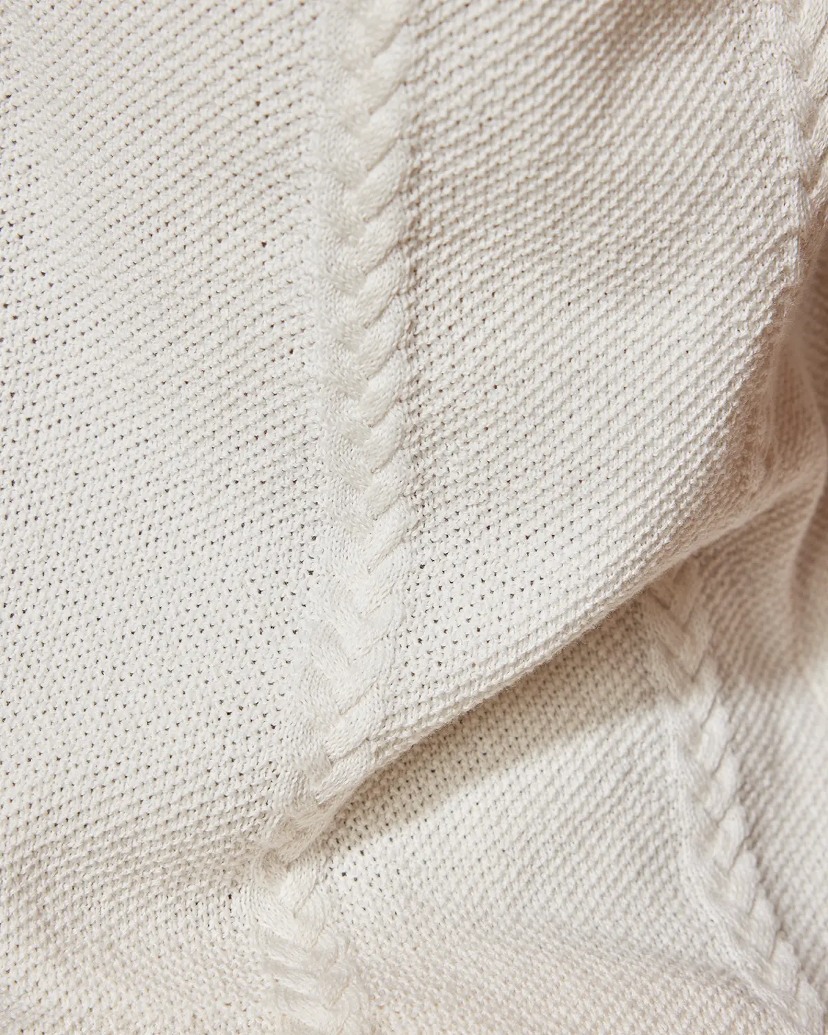 Ecru Jacquard Flat Knit Shirt - Image 5