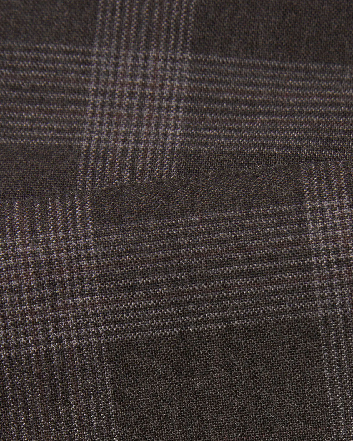Elba 4-way Stretch Checked Neapolitan Dress Pants - Brown - Image 9