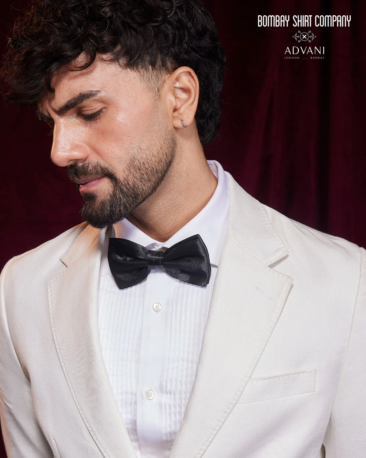 Encore 100% Linen Notched Collar Blazer - Cream - Image 5