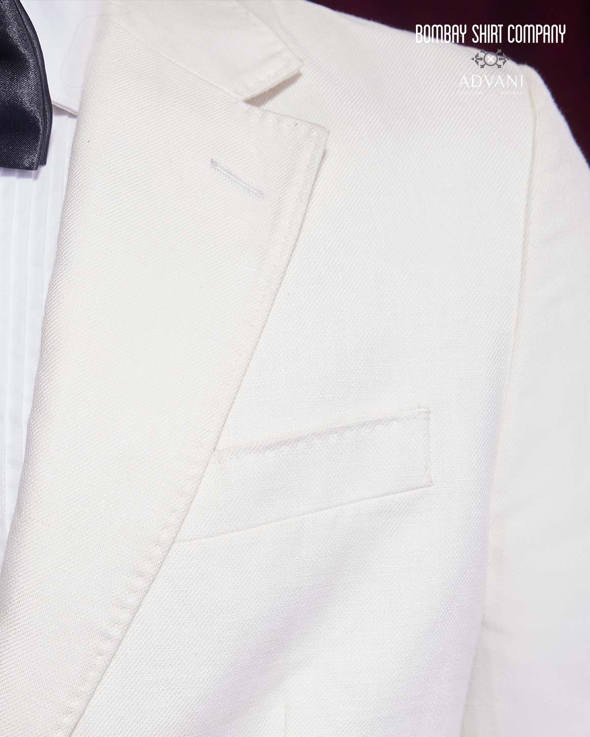 Encore 100% Linen Notched Collar Blazer - Cream - Image 6