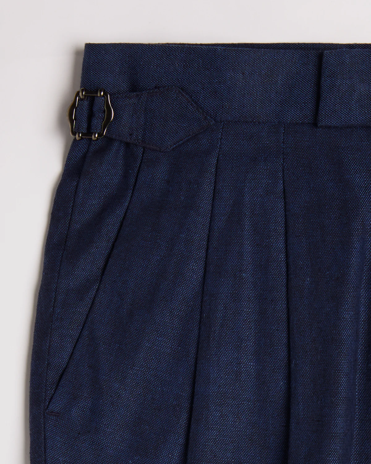 Ethereal Cotton Linen Neapolitan Dress Pants - Navy - Image 2