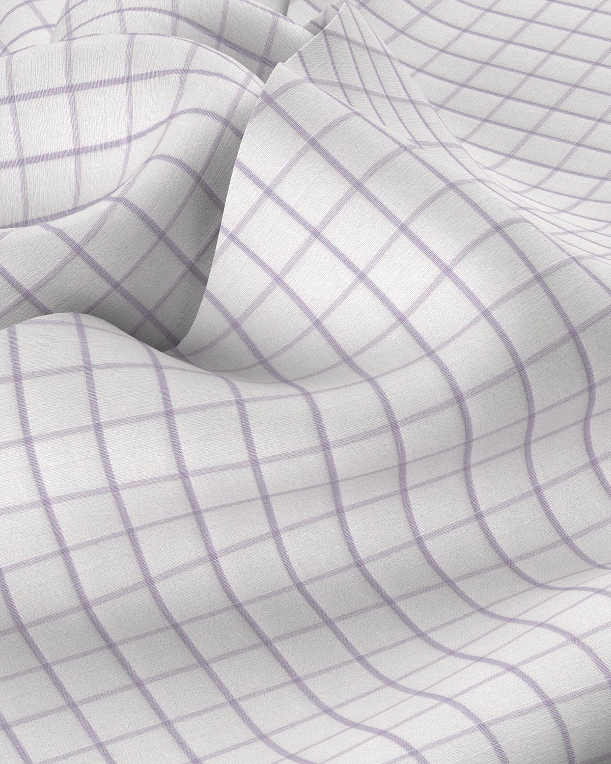 Everett Poplin Checked Shirt - Purple - Image 3