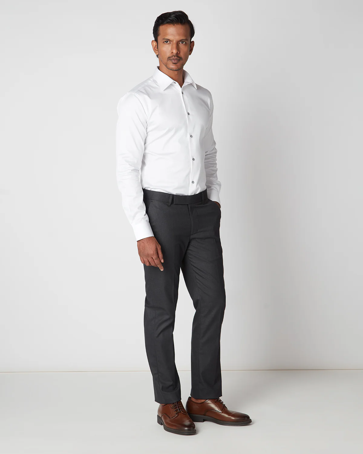 Executive Dress Pants - Dark Grey - Image 3