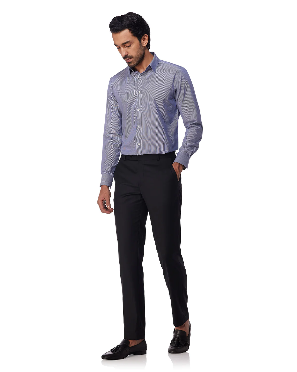 Exquisite Blended Wool Dress Pants - Black - Image 3
