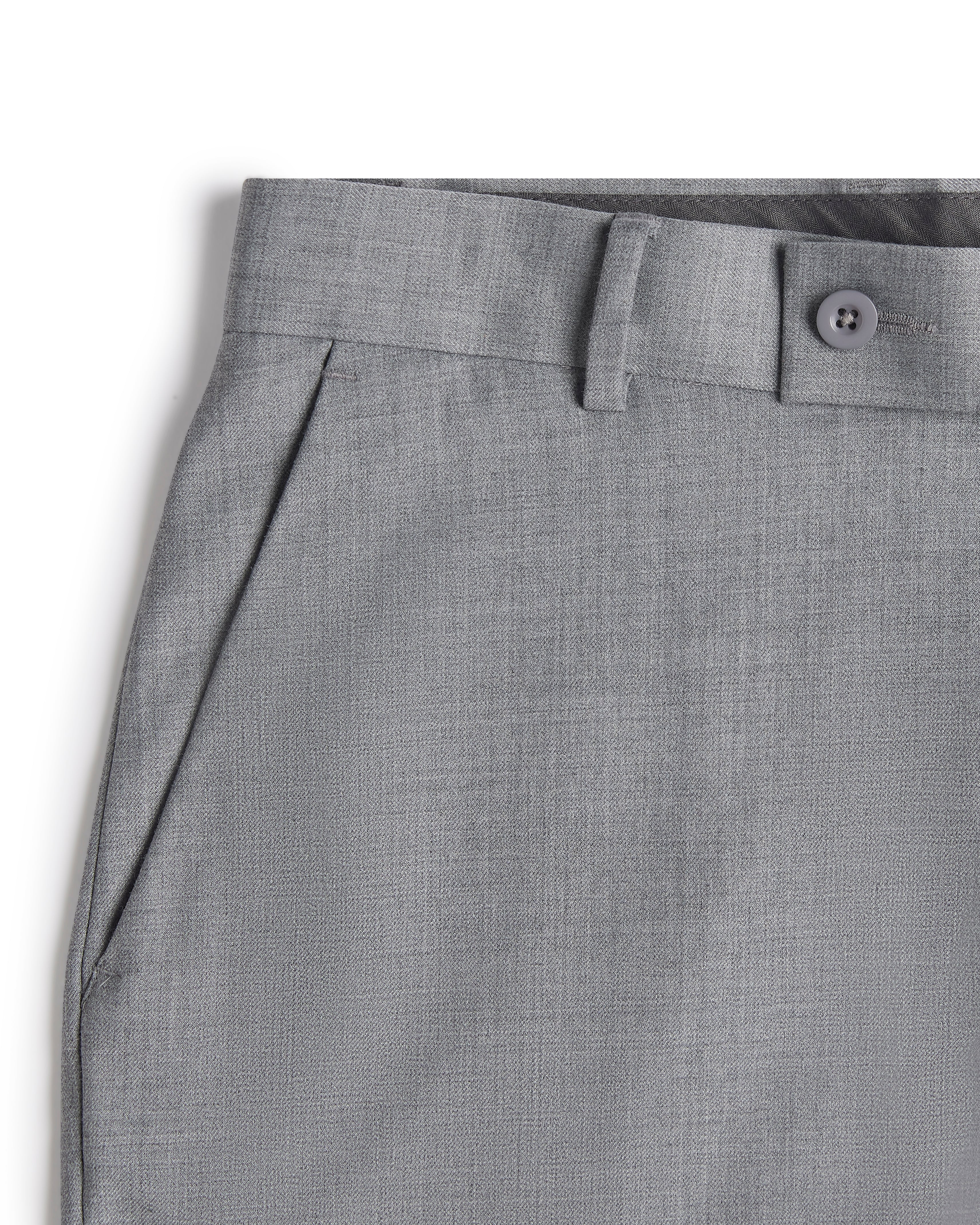 Exquisite Blended Wool Dress Pants - Grey - Image 4