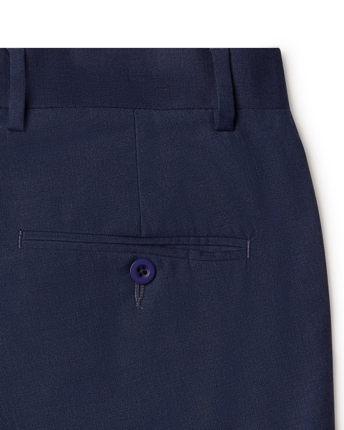 Fortuna Blended Wool Dress Pants - Blue - Image 4