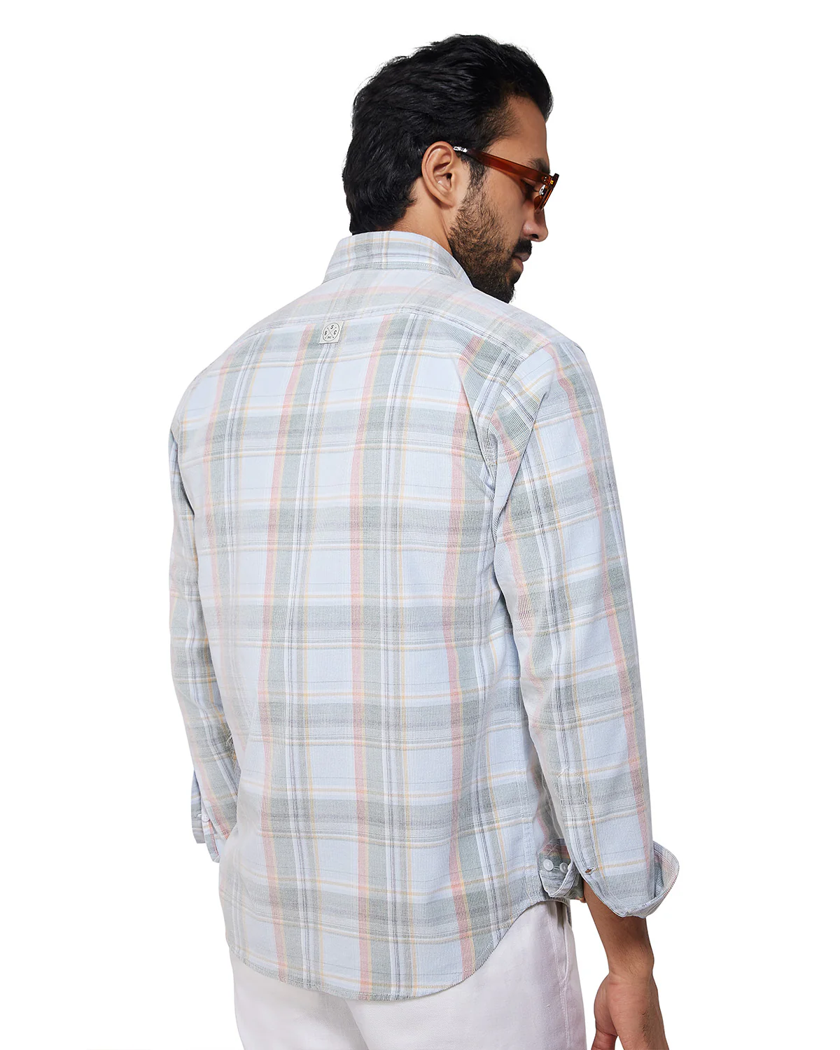 Green & Blue Corduroy Checked Shirt - Image 5