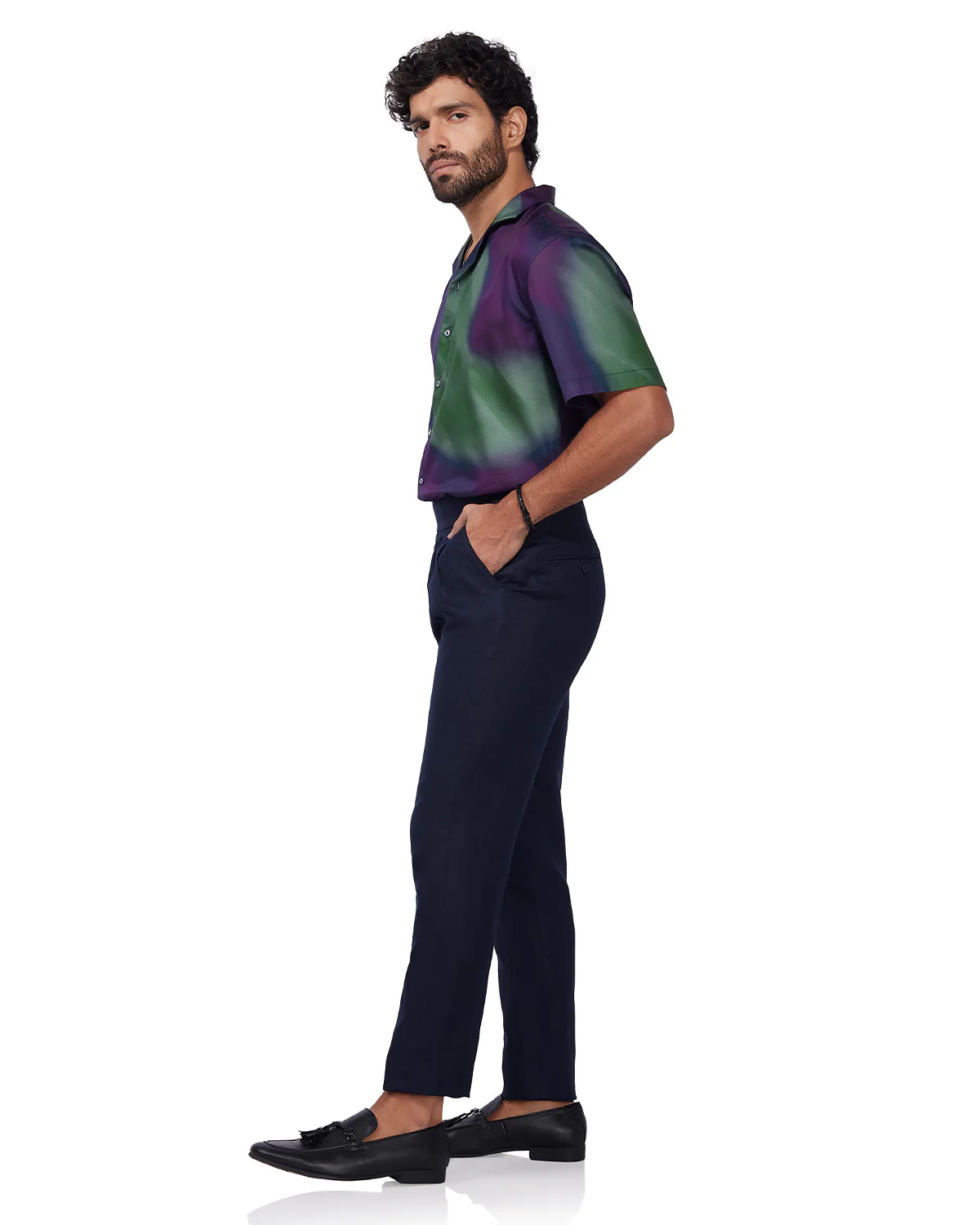Green Blurry Printed Shirt - Image 4