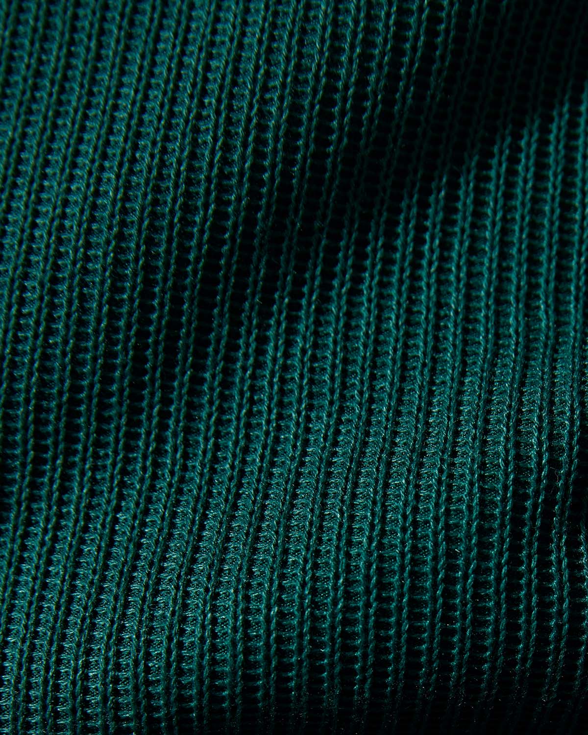 Green Stretch Knit Half-Sleeve Shirt - Image 5