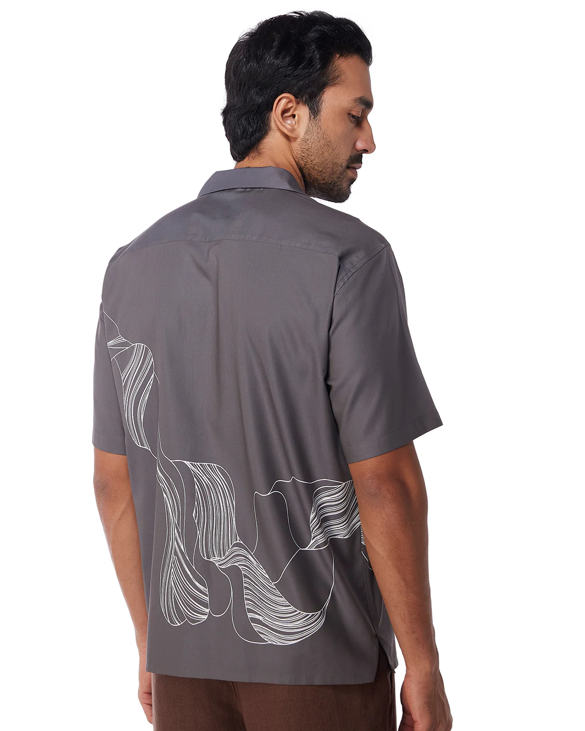 Grey Line Screen Printed Shirt - Image 5